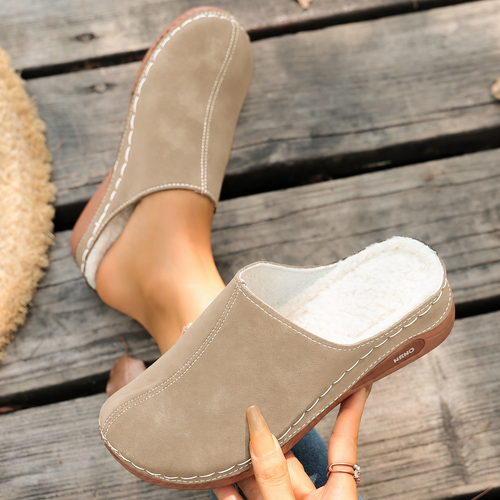 Women's Lightweight Warm Slip-On Comfort Mules