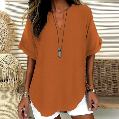Loose Solid Color Women's Casual Blouse