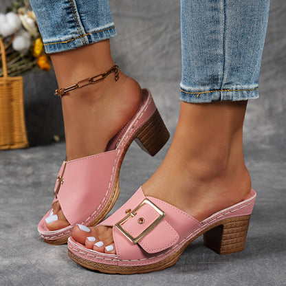 Casual Open Toe Slip-On Mules for Summer