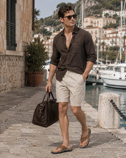 SORRENTO LEATHER SANDALS