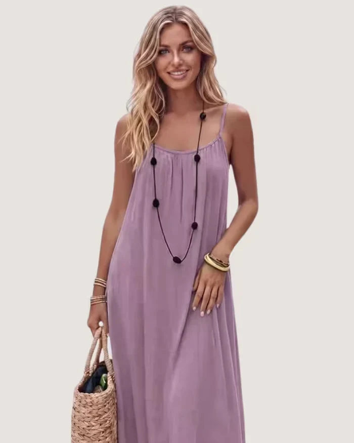 Effortless Elegance: Women’s Sleeveless Linen Maxi