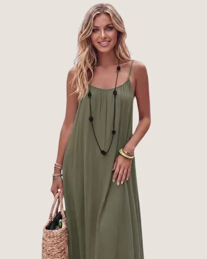 Effortless Elegance: Women’s Sleeveless Linen Maxi