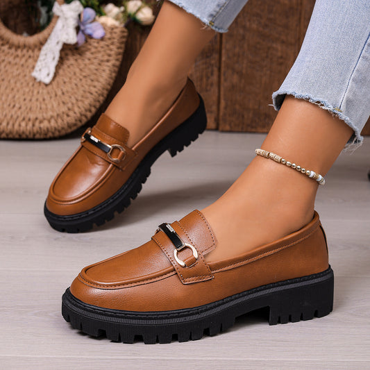 Women's Fashionable Chunky Sole Loafers