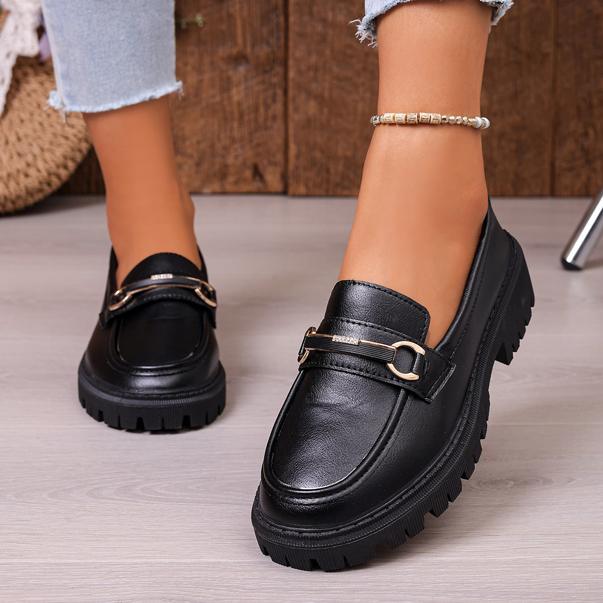 Women's Fashionable Chunky Sole Loafers