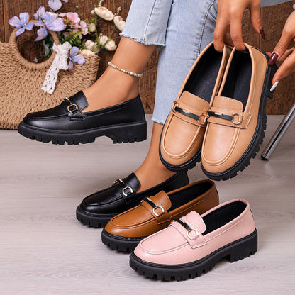 Women's Fashionable Chunky Sole Loafers