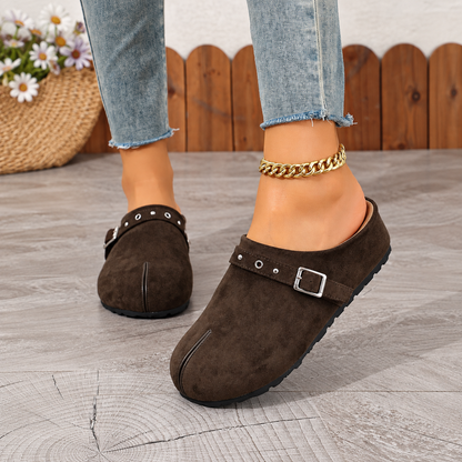 Women’s Classic Buckle Comfort Mules