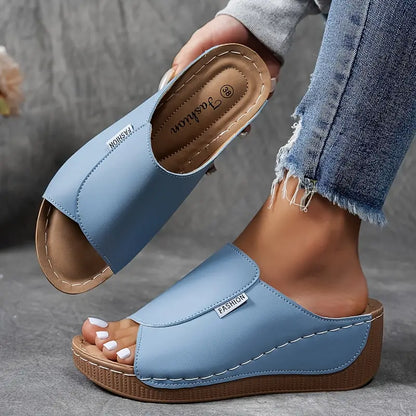 Comfortable Arch Support Slides - Women's Solid Color Sandals