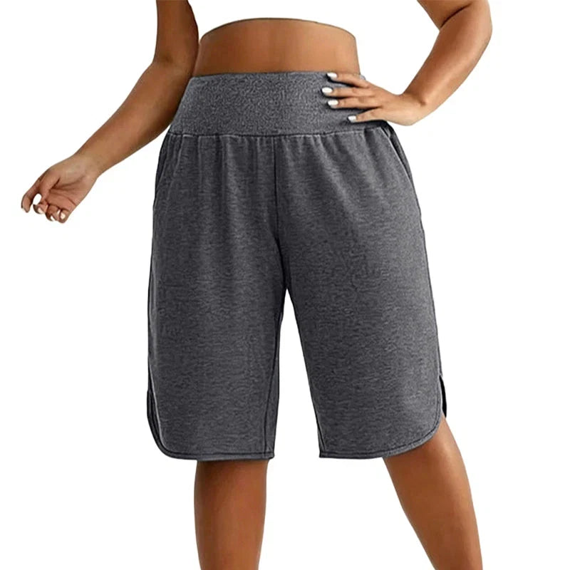Women's Casual Wide Leg Knee-Length Shorts