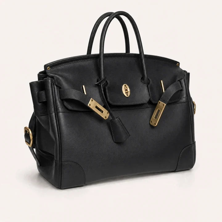 Structured Canvas Weekender with Leather Trim