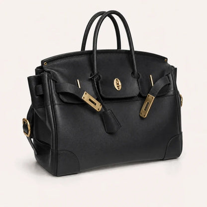 Structured Canvas Weekender with Leather Trim